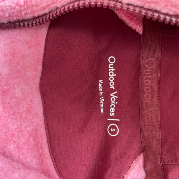 Outdoor Voices Megafleece 1/2 Zip Hoodie Small (S) Pink - Picture 5 of 5